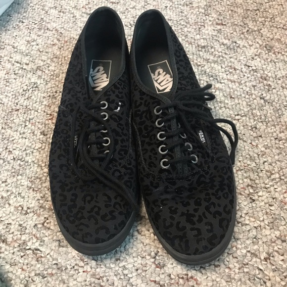 black leopard print vans